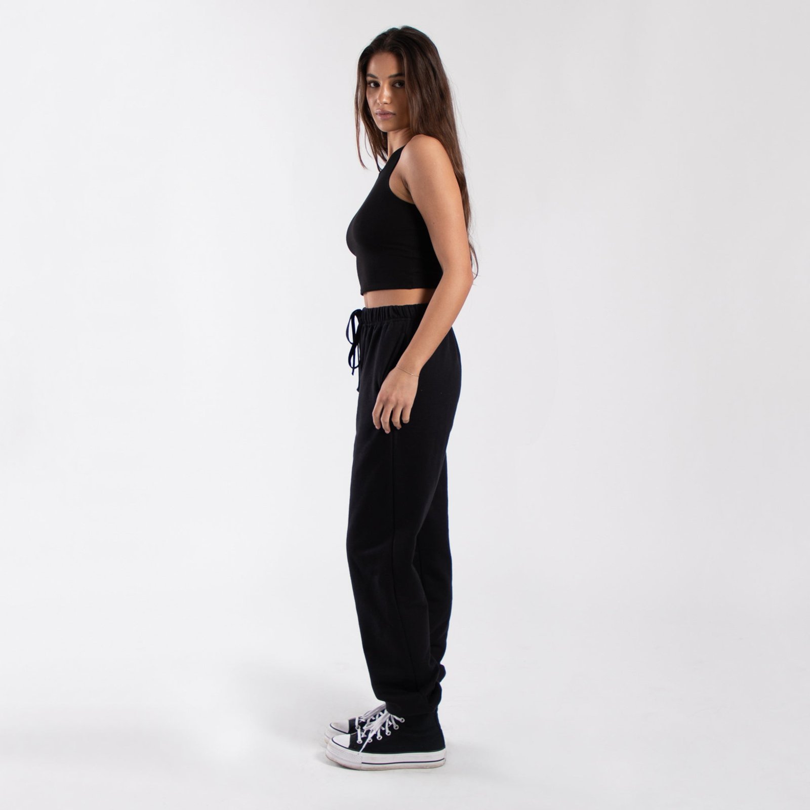 0895 - Women's Cropped Formfitting Muscle Tank - 图片 3