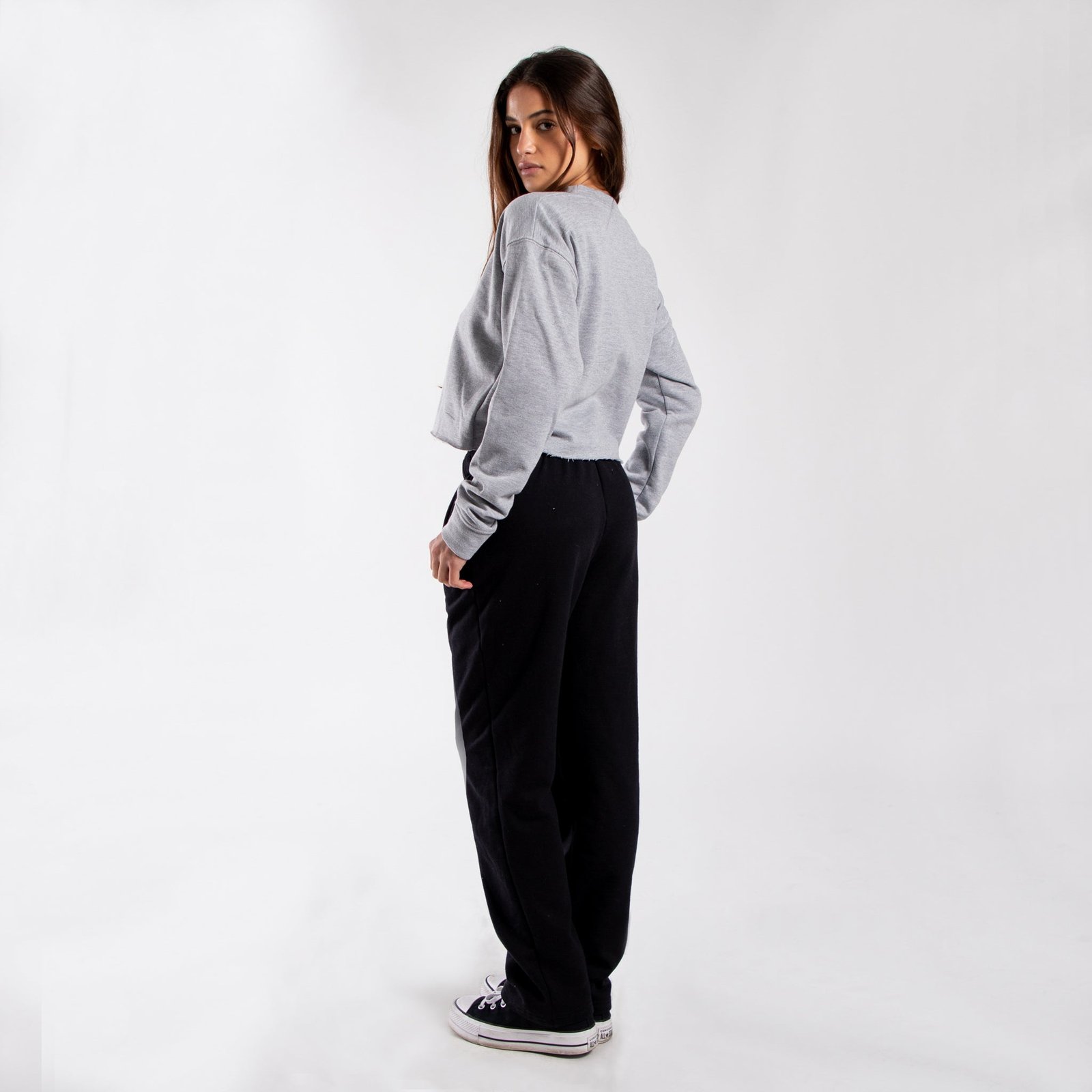 6035 - CLOSEOUT Women's Cropped Fleece Crew Neck Sweatshirt - 图片 3