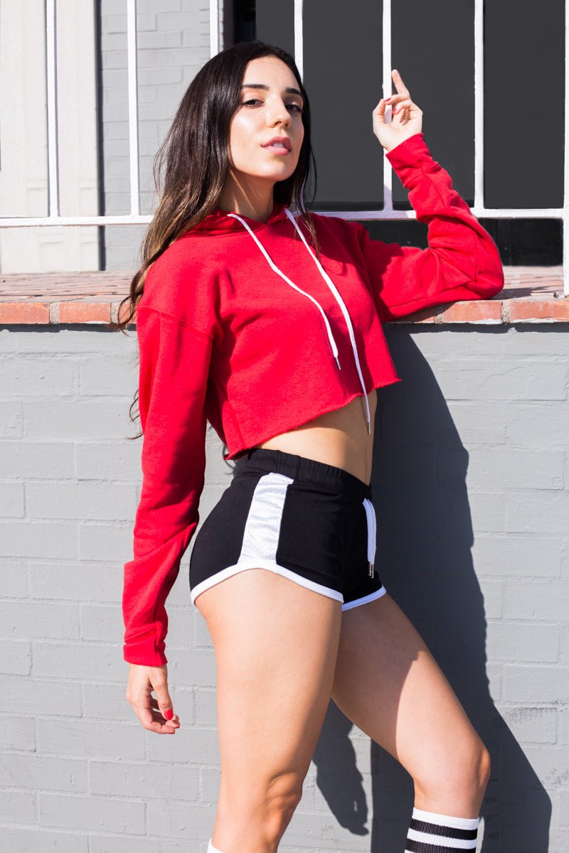 Women's Contrast Mesh Detail Shorts - 图片 12