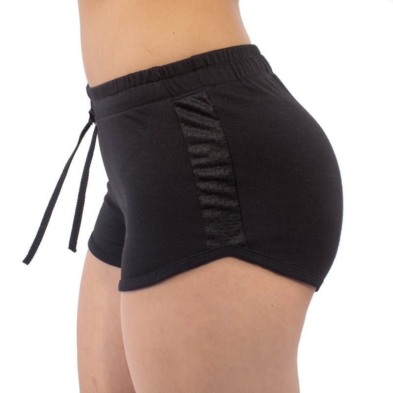 Women's Contrast Mesh Detail Shorts - 图片 2