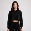 6036R - Women's Babyrib Cropped Hoodie