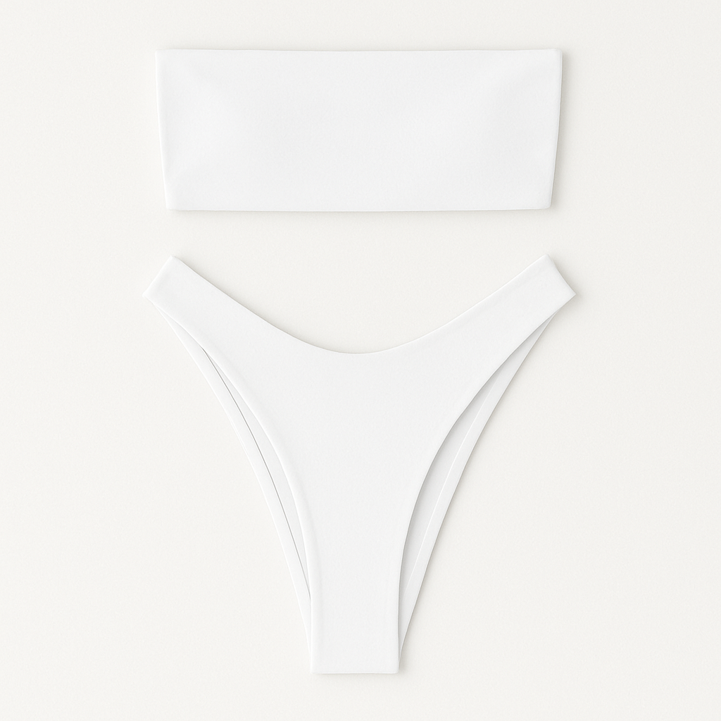 6037 - Women's Two Piece Bandeau Swimsuit - 图片 8